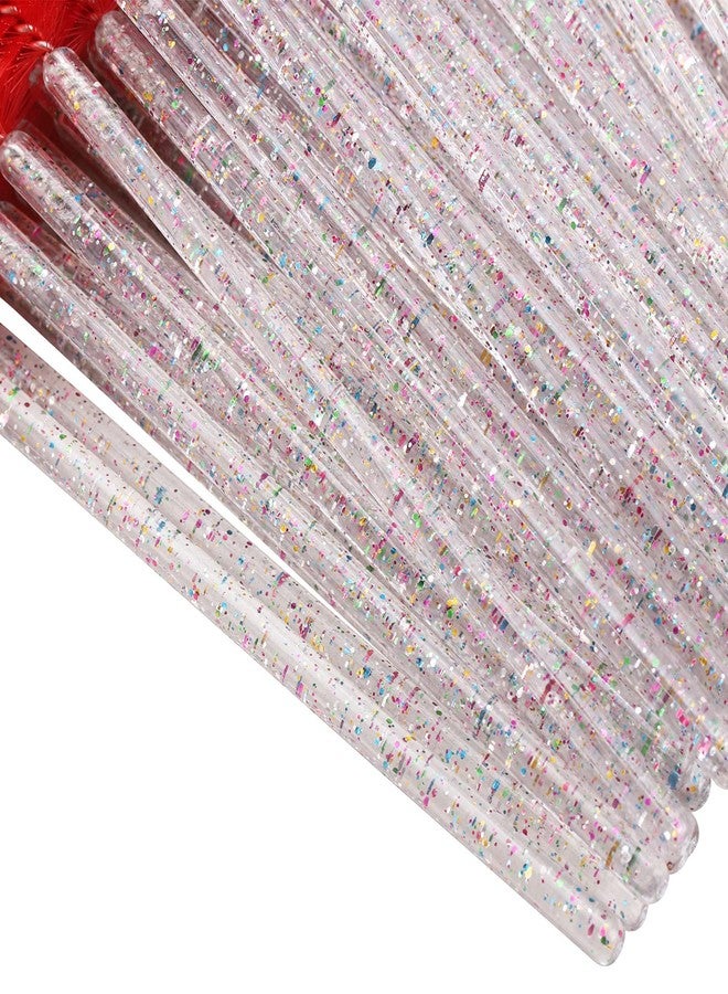 BTYMS 100 Pieces Disposable Mascara Wands Lash Spoolies Eyelash Brush Brow Spoolies Eyebrow Brush for Eyelash Extensions - Red - Image 4